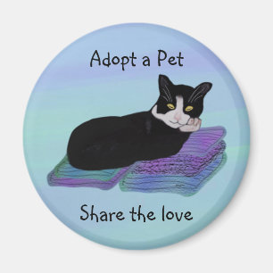 Magnet d'adoption d'animal familier de petit somme