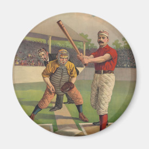 Magnet d'affiche de baseball vintage