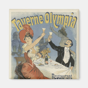 Magnet d'affiche de Nouveau d'art - restaurant