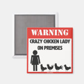 Magnet dame poule folle (Recto/Verso)