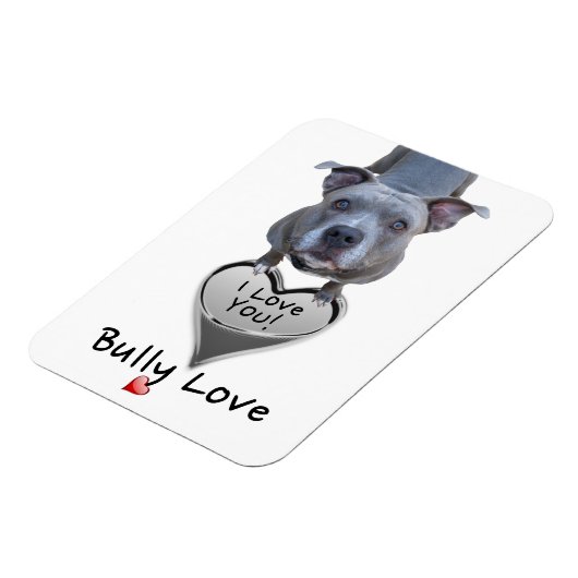 Magnet d'amour de Pitbull Bully (Côté Gauche)