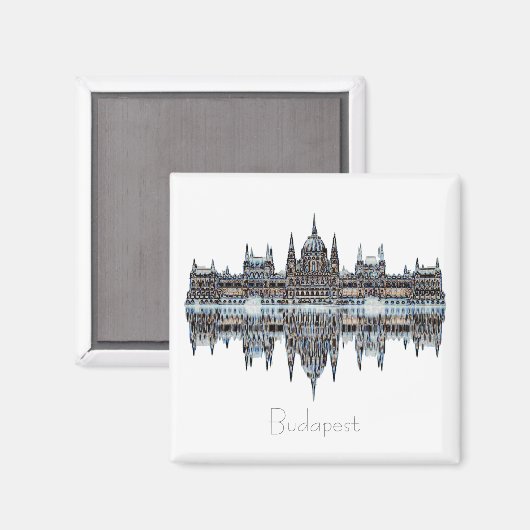 Magnet d'architecture du Parlement de Budapest Hon (Recto/Verso)