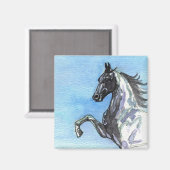 Magnet d'art Cheval Saddlebred (Recto/Verso)