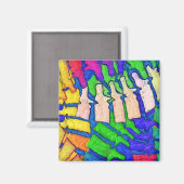 Magnet d'art de la colonne vertébrale colorée (Recto/Verso)