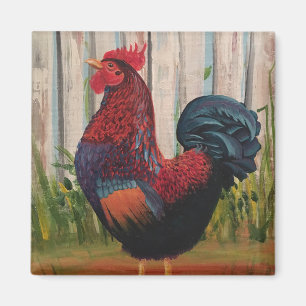 Magnet d'art de la peinture de coq