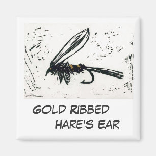 Magnet d'art de pêche à la mouche "Oreille de lièv
