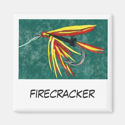 Magnet d'art de pêche à la volée "Firecracker" (Devant)