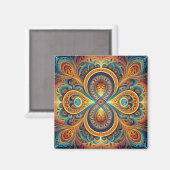 Magnet d'art fractal vibrant (Recto/Verso)