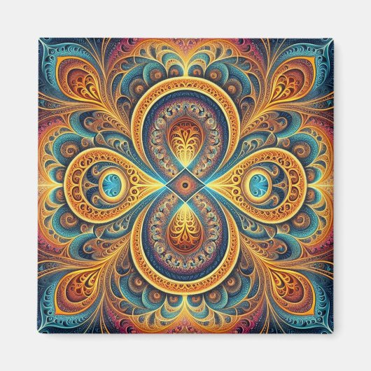 Magnet d'art fractal vibrant (Devant)