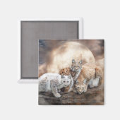 Magnet d'art Lynx Moon (Recto/Verso)