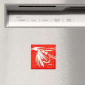 Magnet d'art "Midge Red" de truites (In Situ (Lave-vaisselle))