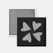 Magnet d'art multicolore de papillon (Recto/Verso)