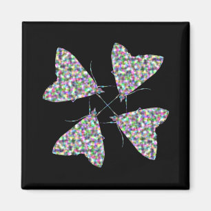 Magnet d'art multicolore de papillon