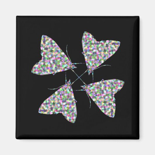 Magnet d'art multicolore de papillon (Devant)