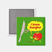 Magnet d'art pour Doodle tomate KungFu (Recto/Verso)