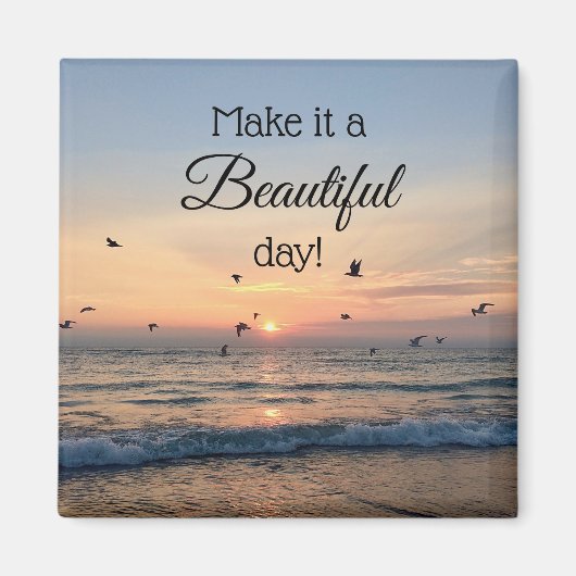 Magnet Day Sunrise Beach Magnet (Devant)