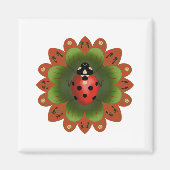 Magnet de 2 pouces Carré Ladybug (Devant)