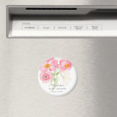 Magnet de Baby shower floral en fleurs printanière (In Situ (Lave-vaisselle))