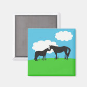 Magnet de baisers de cheval (Recto/Verso)