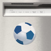 Magnet de balle de soccer bleu et blanc (In Situ (Lave-vaisselle))