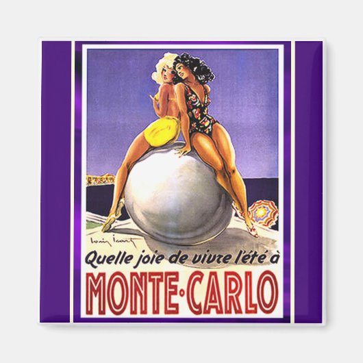 Magnet de Beautés de bain Monte Carlo (Devant)