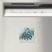 Magnet de belles fleurs bleues (In Situ (Lave-vaisselle))