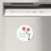 Magnet de belles fleurs, rouge (In Situ (Lave-vaisselle))