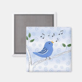 Magnet de Bluebird à chanter mignon (Recto/Verso)