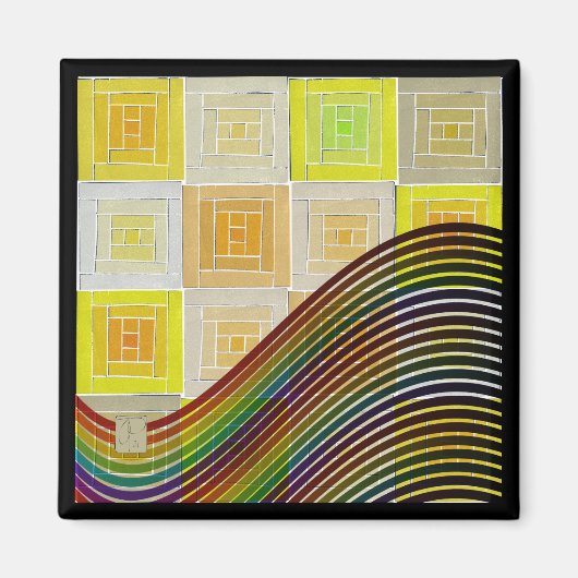 Magnet de boîtes jaunes (Devant)