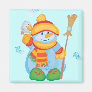 Magnet de bonhomme de neige mignon pour donner