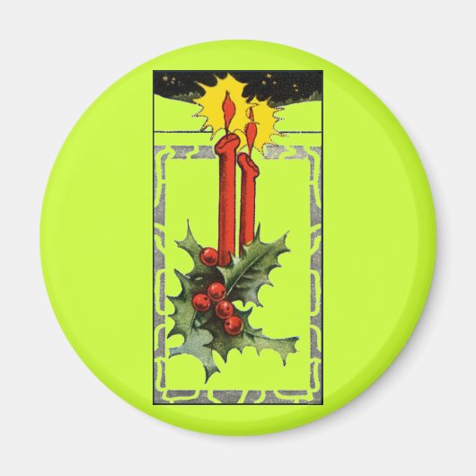Magnet de bougies de Noël (Devant)