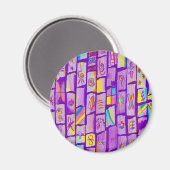 Magnet de briques violettes nettes (Recto/Verso)