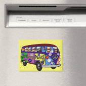 Magnet de bus de la paix Singe Chaussette (In Situ (Lave-vaisselle))