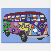 Magnet de bus de la paix Singe Chaussette