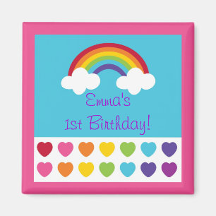 Magnet de cadeau d'anniversaire de coeur