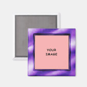 Magnet de cadre photo royal violet (Recto/Verso)
