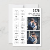 Magnet de calendrier 2020 pour deux photos profess (Recto)