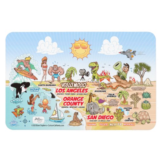 Magnet de Californie du Sud (Horizontal)