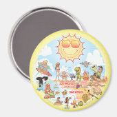 Magnet de Californie du Sud (Recto/Verso)