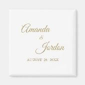 Magnet de calligraphie or simple (Devant)