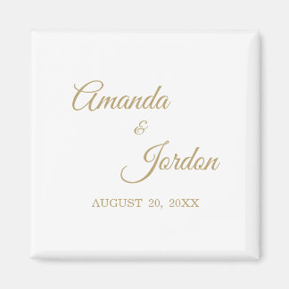 Magnet de calligraphie or simple