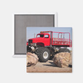 Magnet de camion de monstre rouge (Recto/Verso)