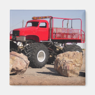 Magnet de camion de monstre rouge