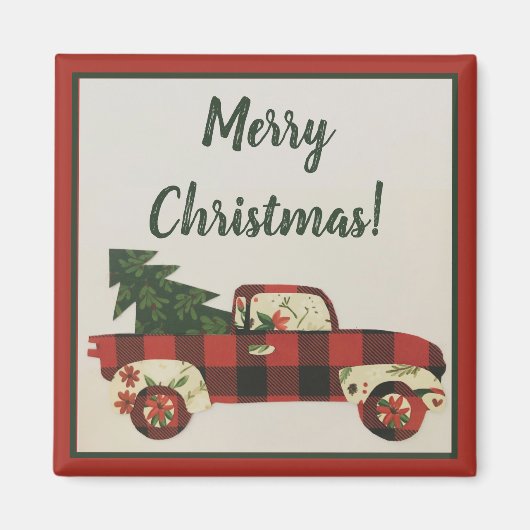 Magnet de camion de Noël coupé (Devant)