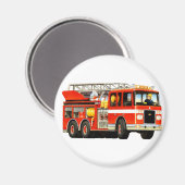 Magnet de camion de pompier pour enfant (Recto/Verso)