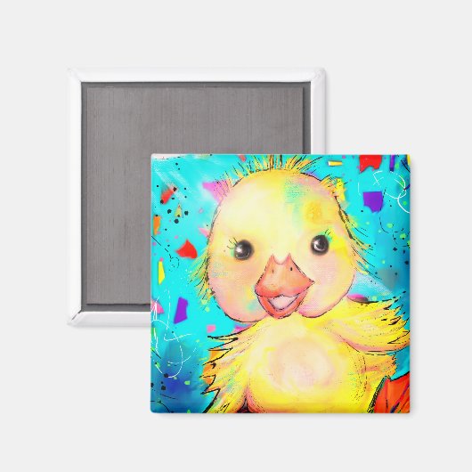 Magnet de canard heureux (Recto/Verso)