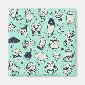 Magnet de caractères de dessin mignon (Devant)