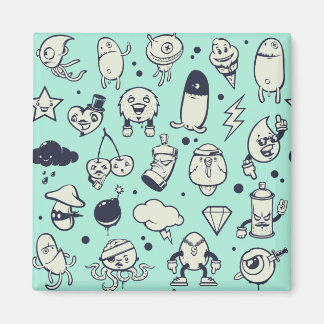 Magnet de caractères de dessin mignon