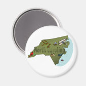 Magnet de Caroline du Nord (Recto/Verso)