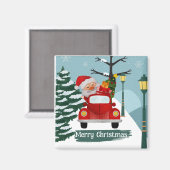 Magnet de Carré de Noël Père Noël (Recto/Verso)